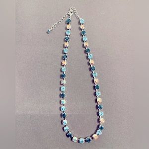 Mini glitz necklace, Sky by Touchstone Crystal Swarovski. 15-18” and stunning!
